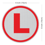 Sign Stickers - Red L Shape Board Learning Driver Reflective Car Sticker